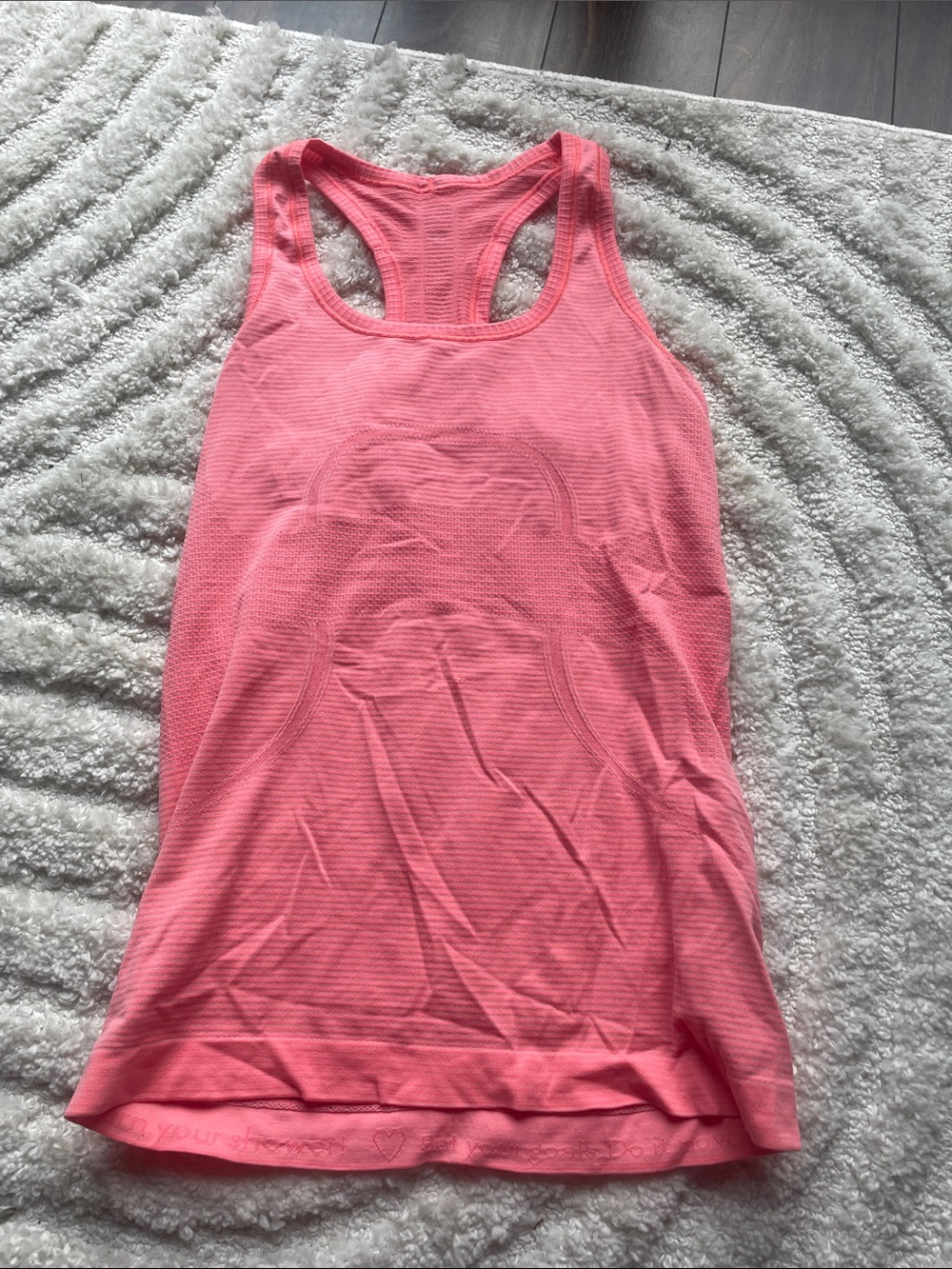 lululemon athletica Coral Pink Racerback Tank Top